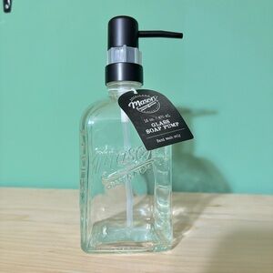 NWT Mason Glass Soap Dispenser! Americana Mason Brand 16oz